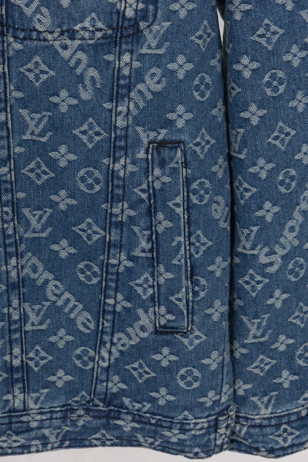 Louis Vuitton x Supreme Monogram Jacquard Washed Denim Jacket