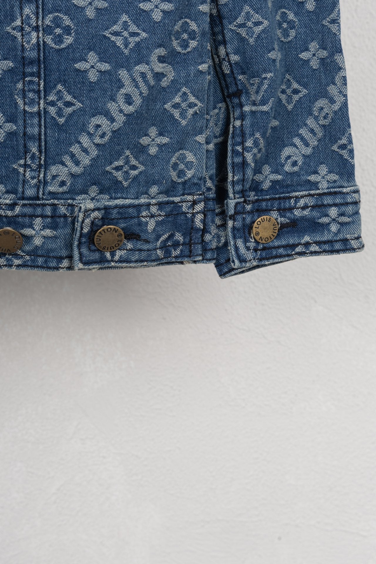 Louis Vuitton x Supreme Monogram Jacquard Washed Denim Jacket
