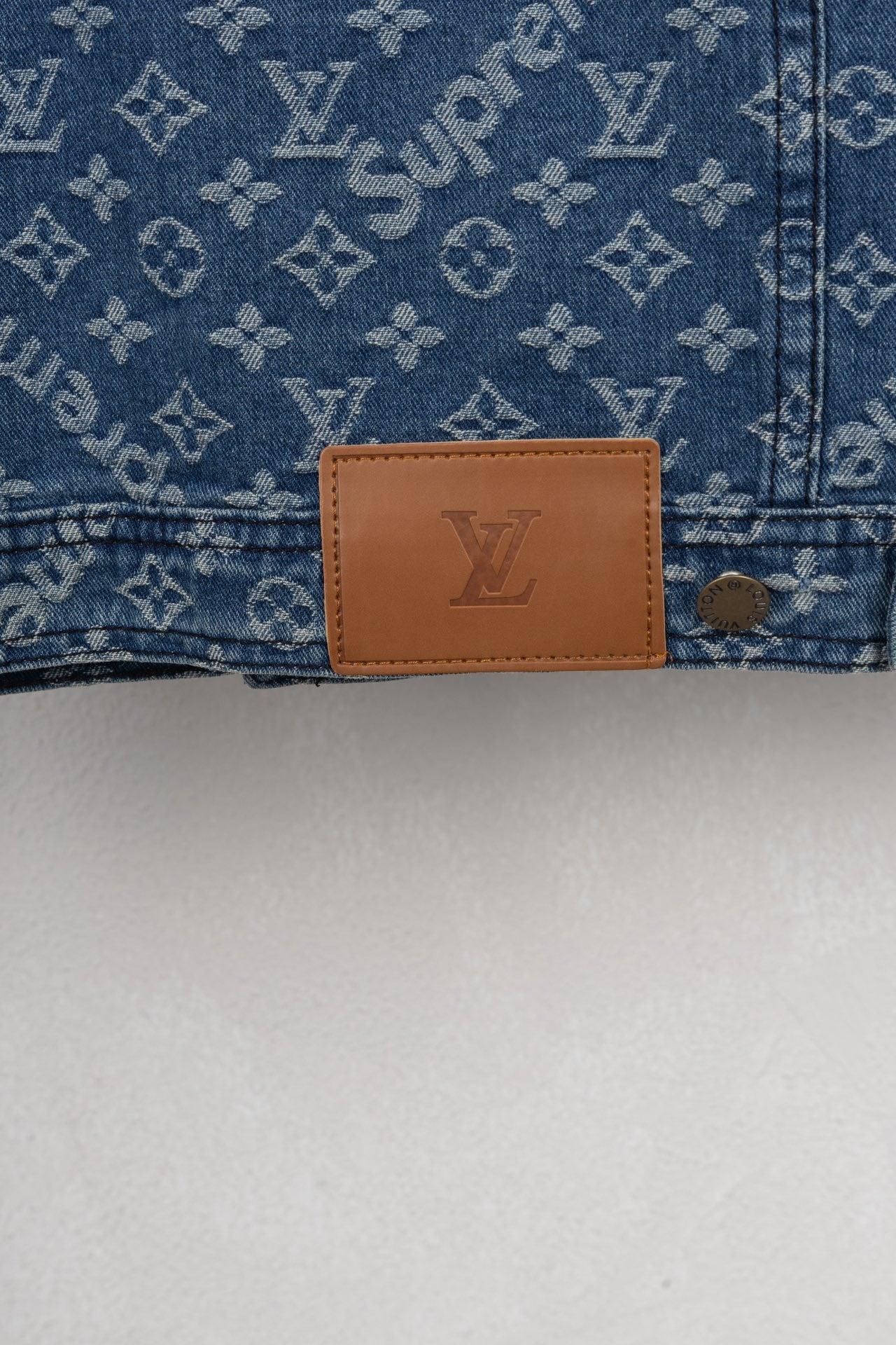 Louis Vuitton x Supreme Monogram Jacquard Washed Denim Jacket