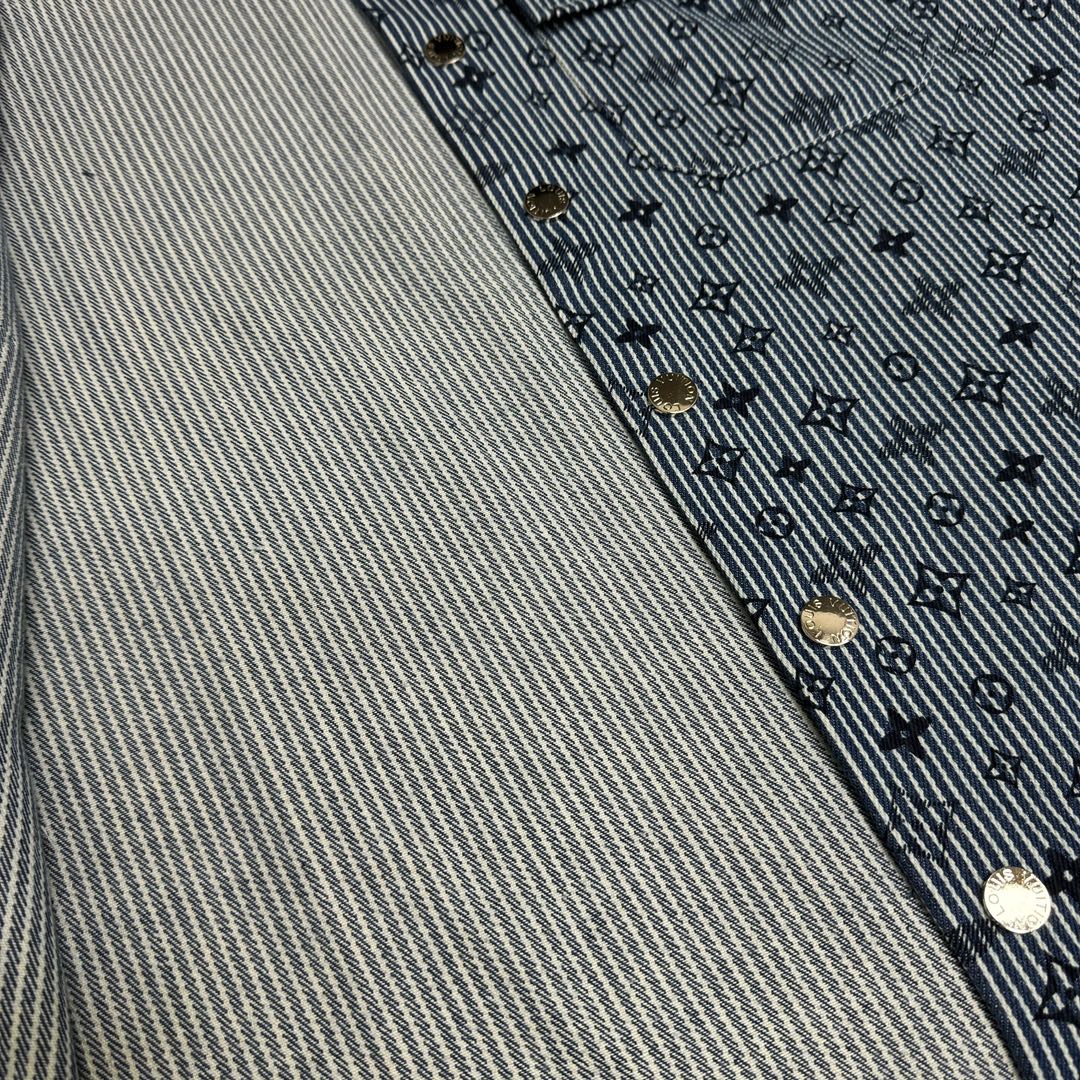 Louis Vuitton Striped Monogram Pocket Denim Jacket