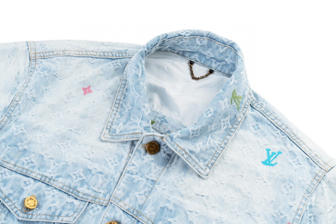 Louis Vuitton x Tyler 24SS Monogram Candy Embroidery Denim Jacket