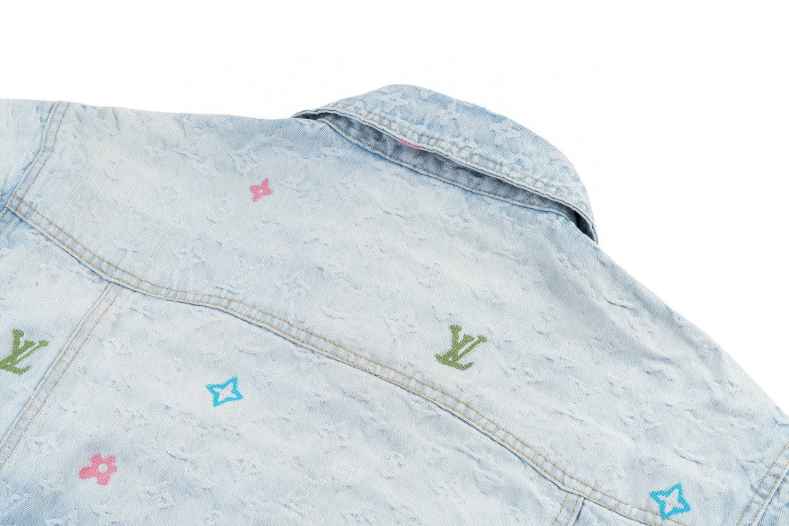 Louis Vuitton x Tyler 24SS Monogram Candy Embroidery Denim Jacket