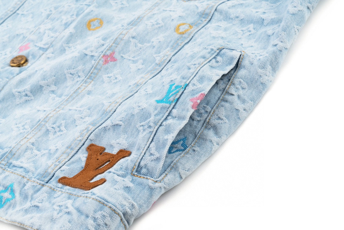 Louis Vuitton x Tyler 24SS Monogram Candy Embroidery Denim Jacket