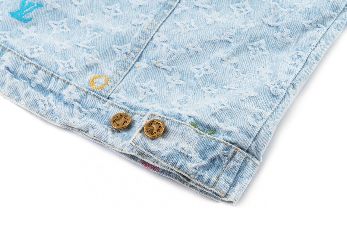 Louis Vuitton x Tyler 24SS Monogram Candy Embroidery Denim Jacket