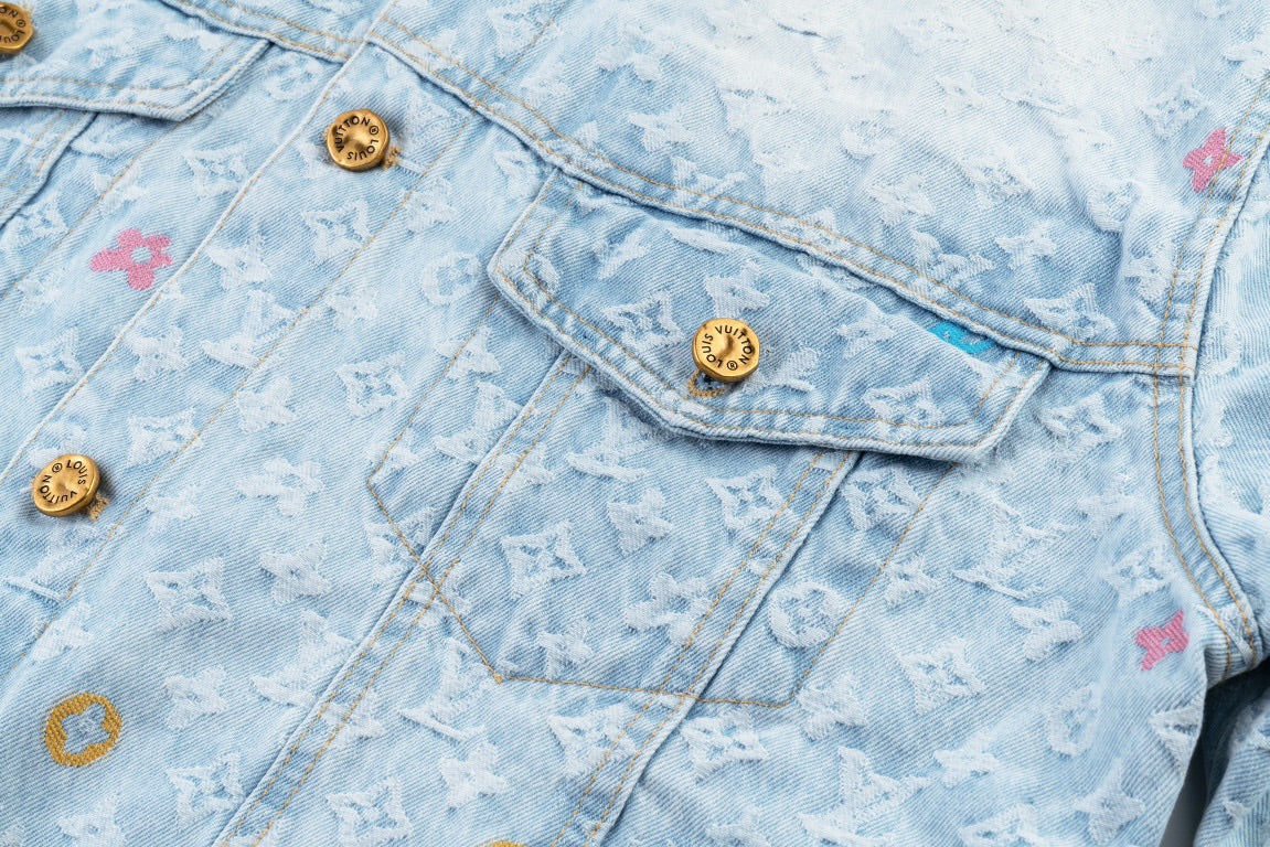 Louis Vuitton x Tyler 24SS Monogram Candy Embroidery Denim Jacket