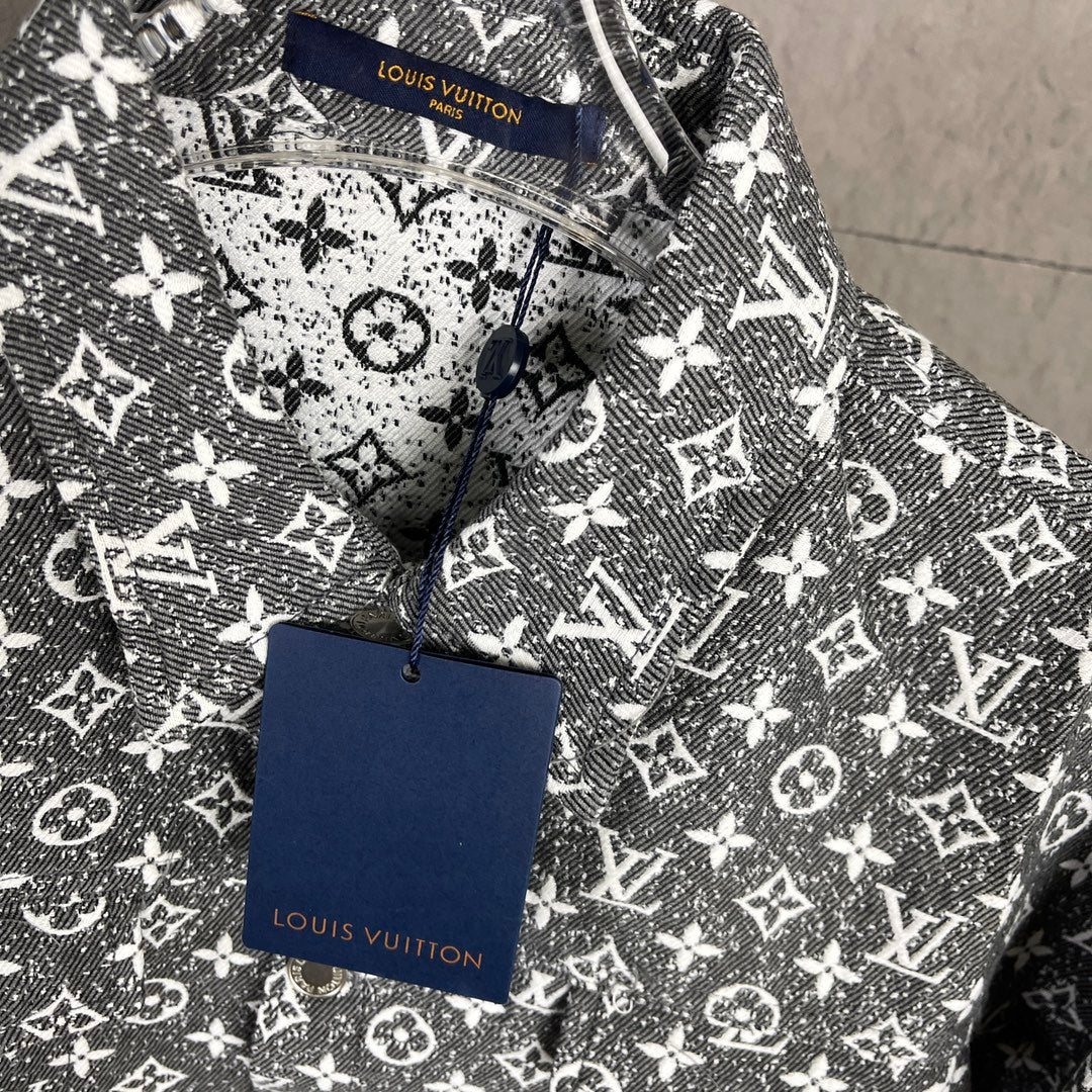 Louis Vuitton LV SS21 Monogram Jacquard Denim Jacket