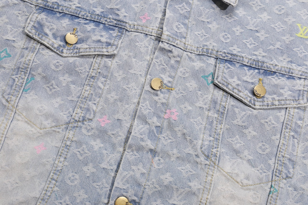 Louis Vuitton x Tyler 24SS Monogram Floral Embroidered “Candy” Denim Jacket