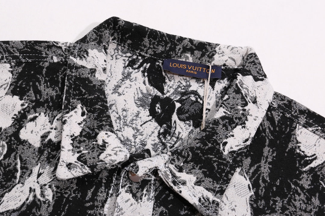 Louis Vuitton LV Monogram Floral Print Denim Jacket – Premium ZP Quality