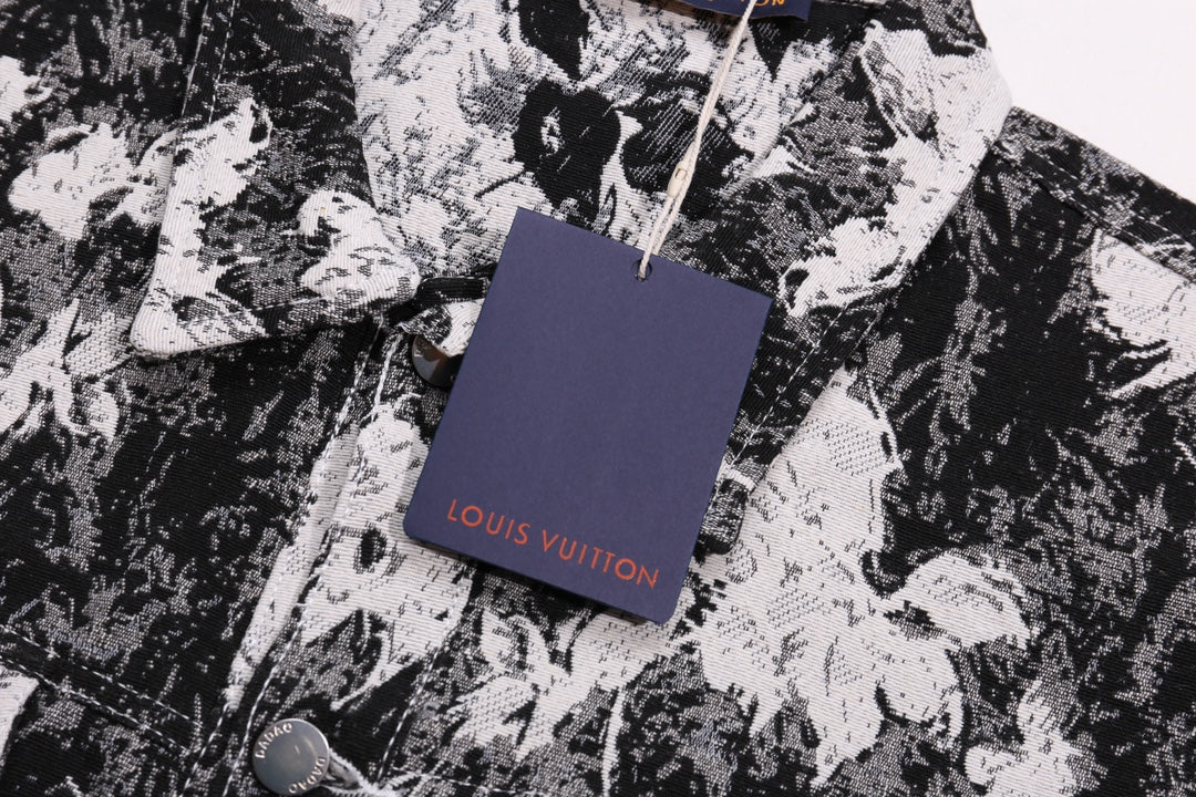 Louis Vuitton LV Monogram Floral Print Denim Jacket – Premium ZP Quality