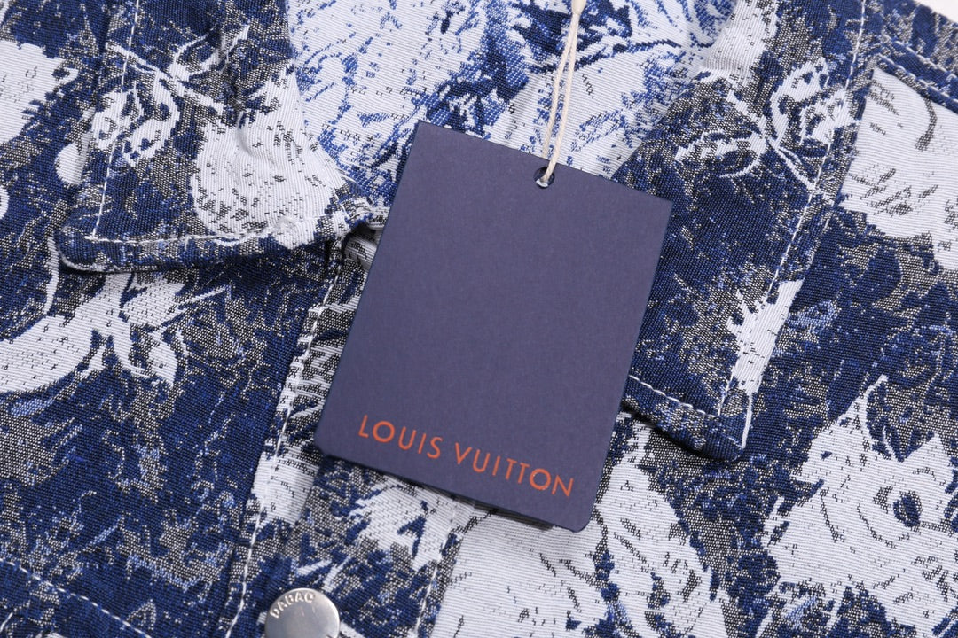 Louis Vuitton LV Monogram Floral Print Denim Jacket – Premium ZP Quality