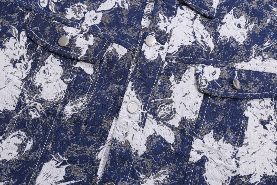 Louis Vuitton LV Monogram Floral Print Denim Jacket – Premium ZP Quality