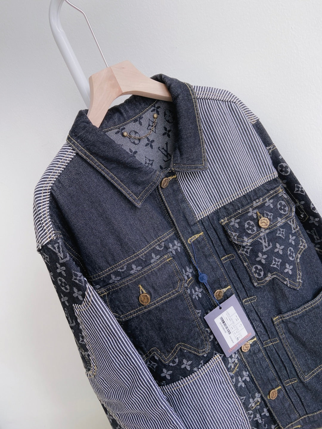 Louis Vuitton x NIGO Monogram Wave Patchwork Denim Jacket – Top Version