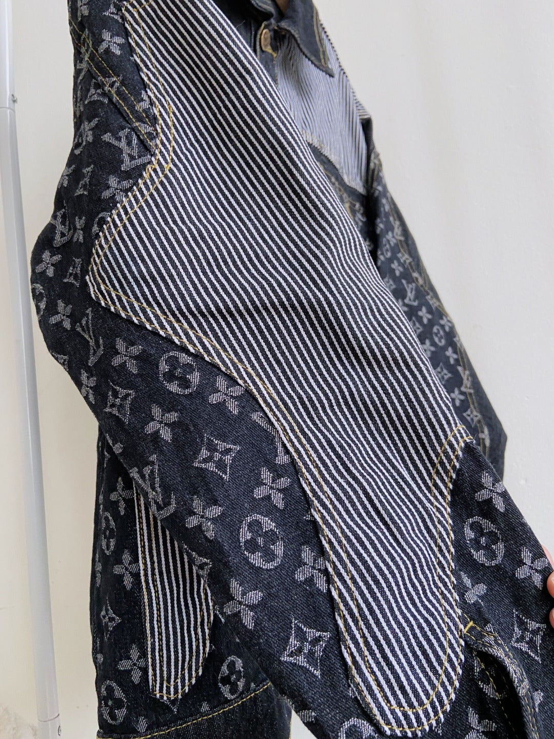 Louis Vuitton x NIGO Monogram Wave Patchwork Denim Jacket – Top Version