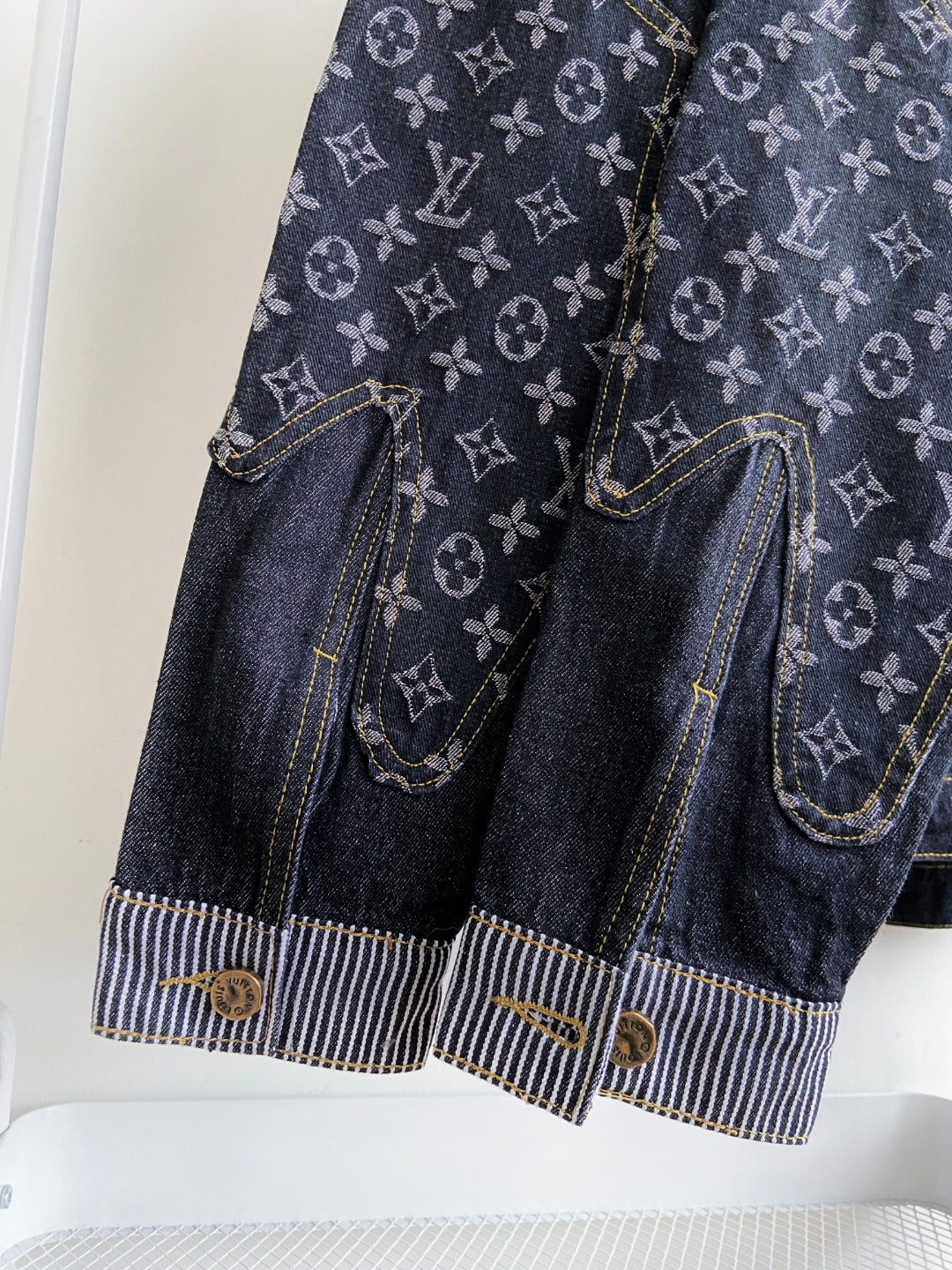 Louis Vuitton x NIGO Monogram Wave Patchwork Denim Jacket – Top Version