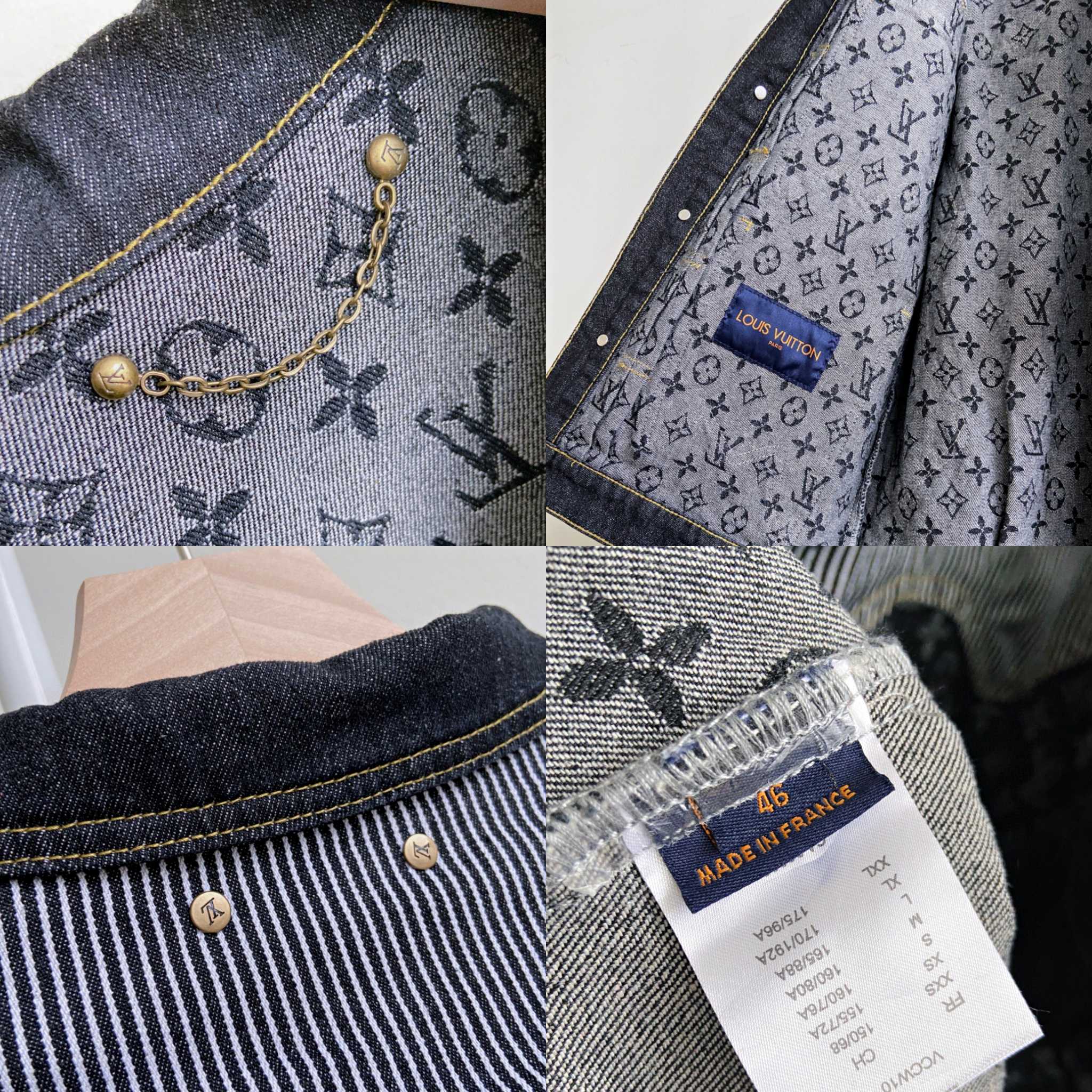 Louis Vuitton x NIGO Monogram Wave Patchwork Denim Jacket – Top Version