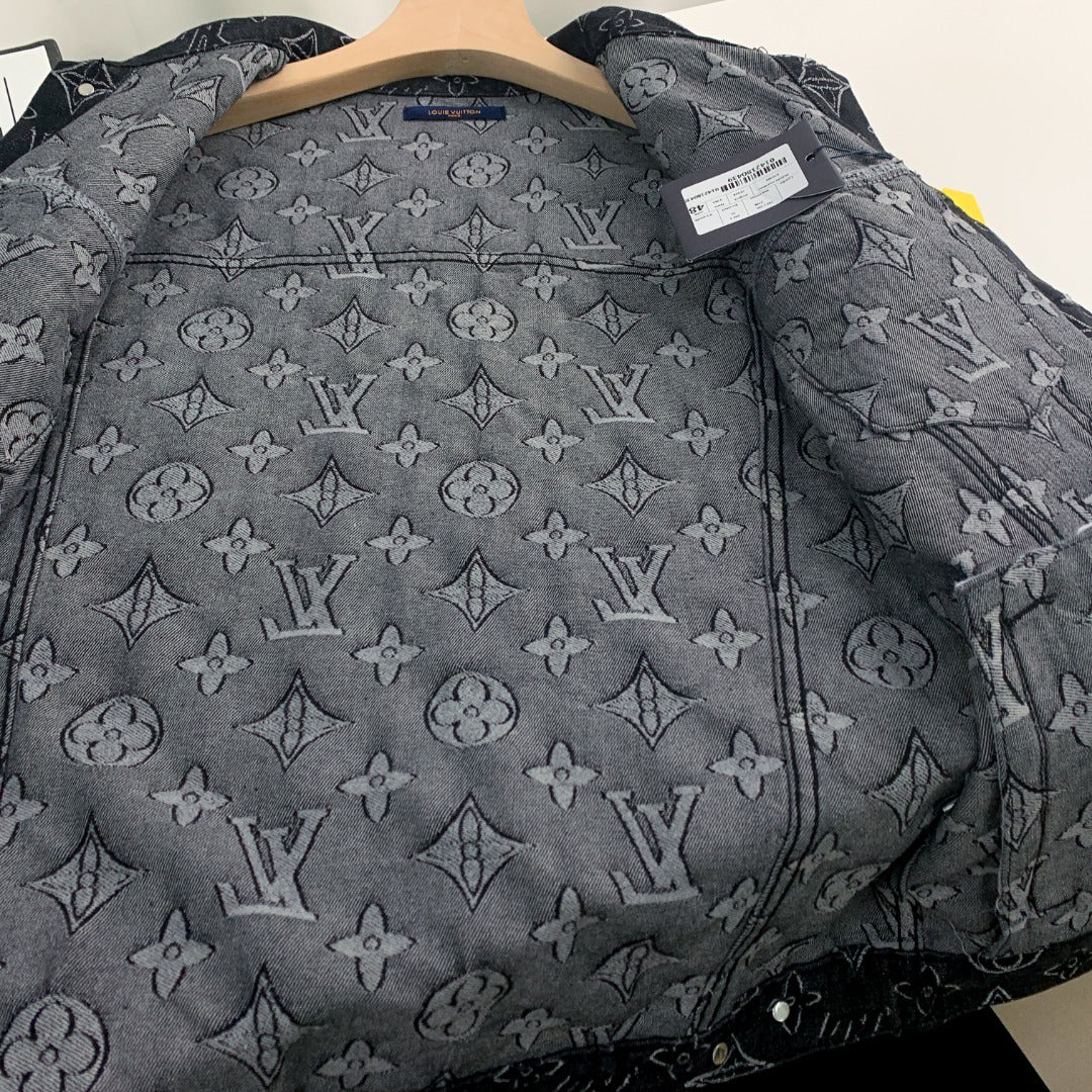 Louis Vuitton Monogram Jacquard Denim Jacket – Celebrity Edition (Wang Hedi Same Style)