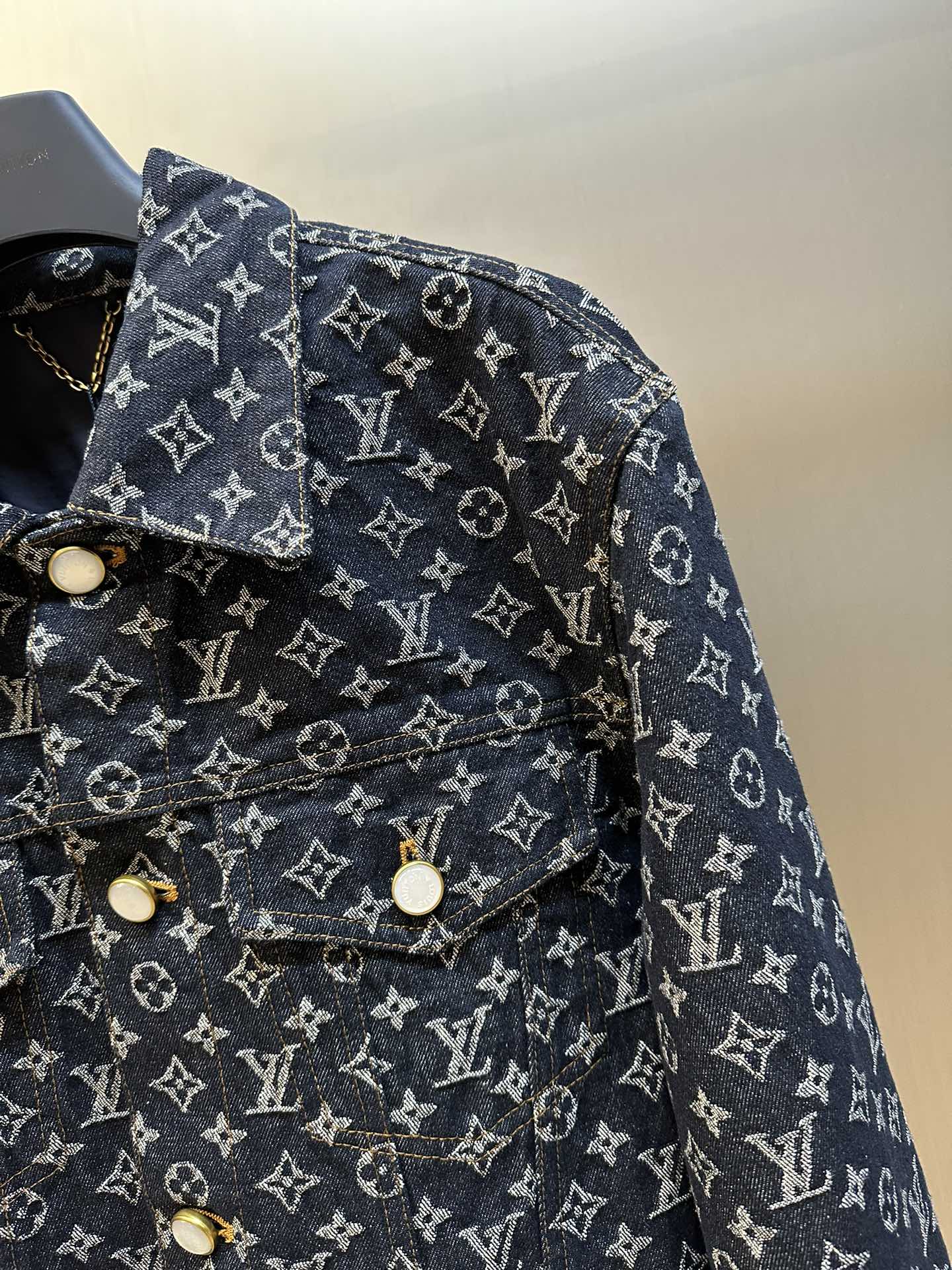 Louis Vuitton Monogram Denim Jacket – Unisex Jacquard Set