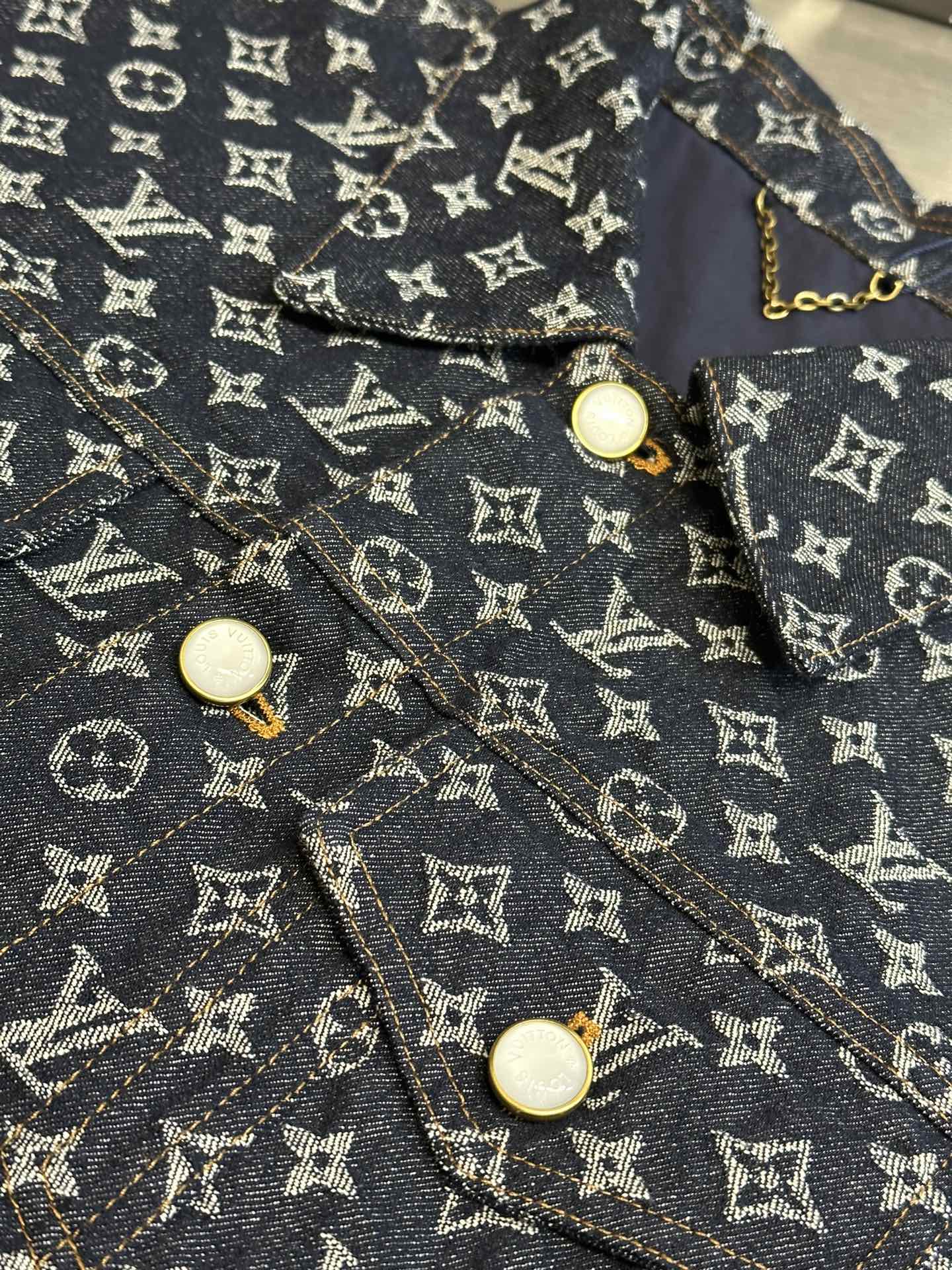 Louis Vuitton Monogram Denim Jacket – Unisex Jacquard Set