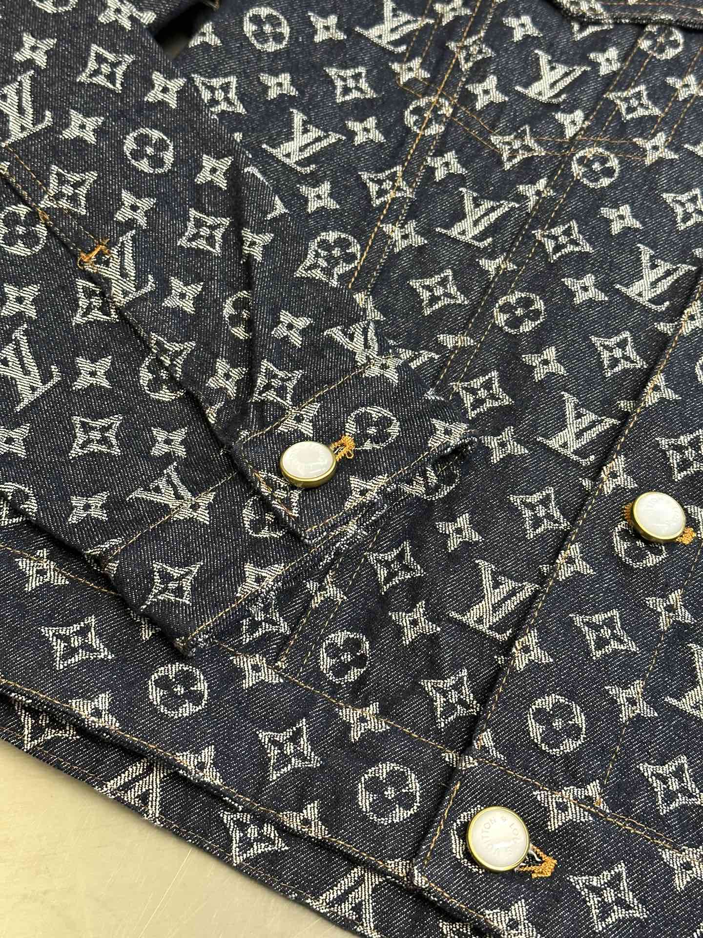 Louis Vuitton Monogram Denim Jacket – Unisex Jacquard Set