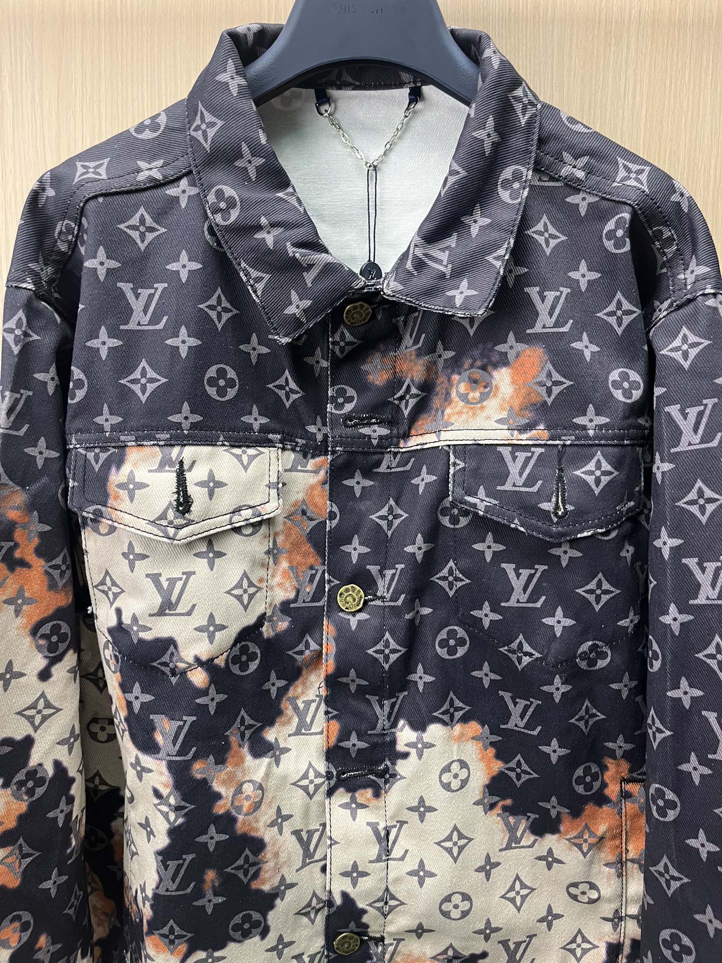 Louis Vuitton 2024 “Sunset Monogram” Cloud-Wash Denim Jacket – Unisex