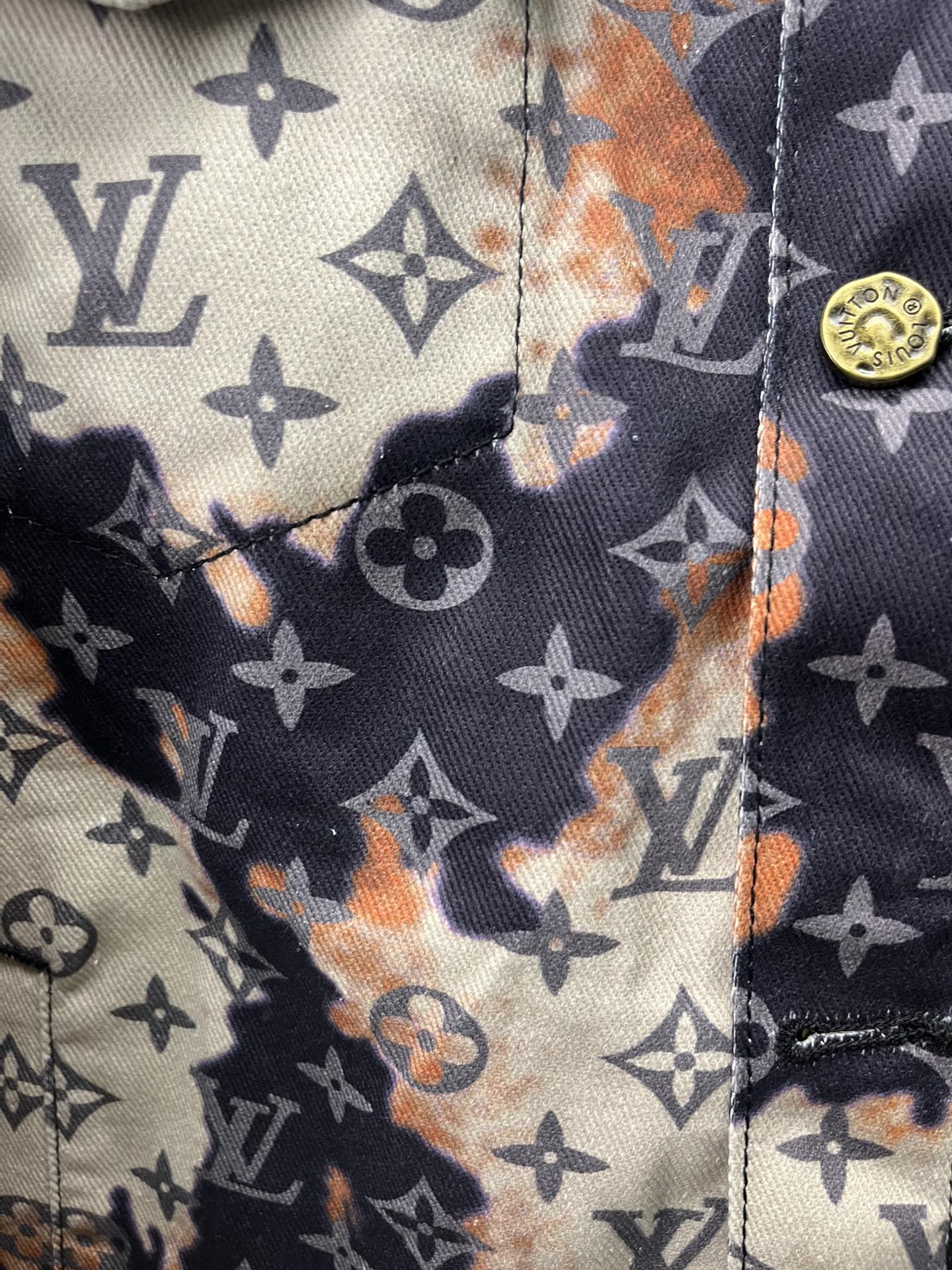 Louis Vuitton 2024 “Sunset Monogram” Cloud-Wash Denim Jacket – Unisex