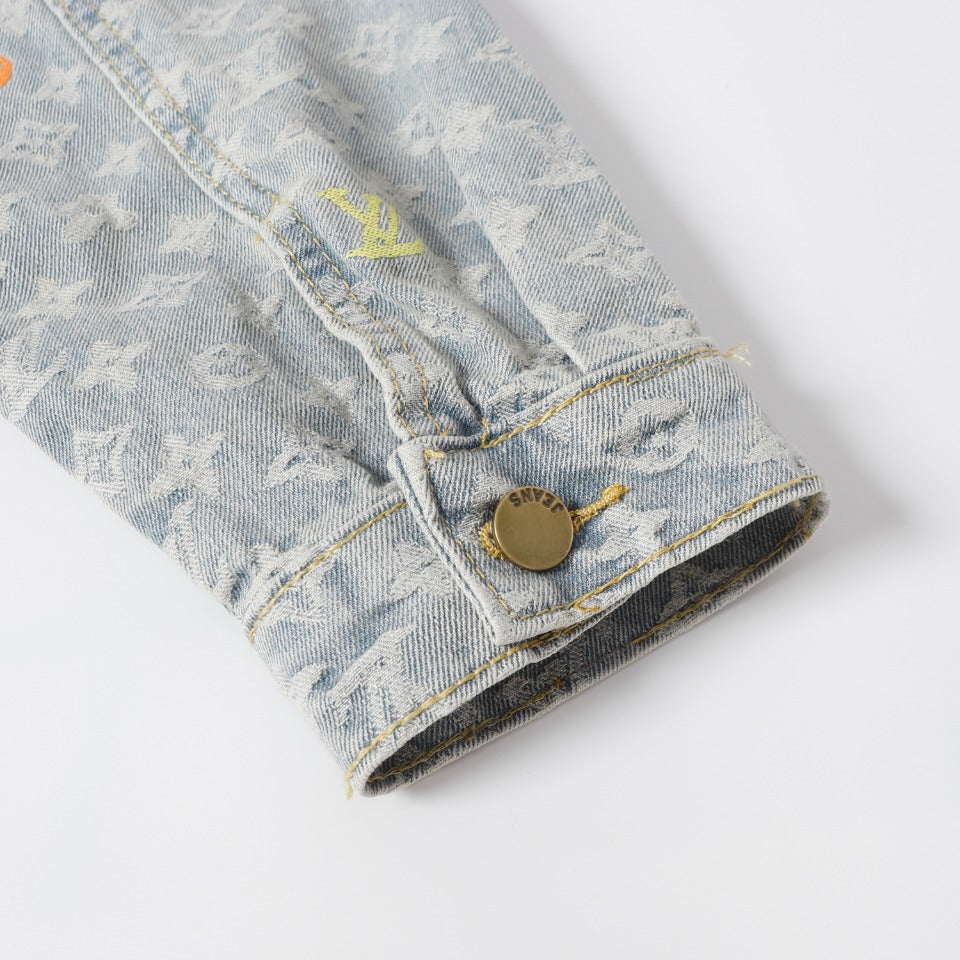 Louis Vuitton Full Monogram Denim Jacket – Washed Cotton Workwear Fit