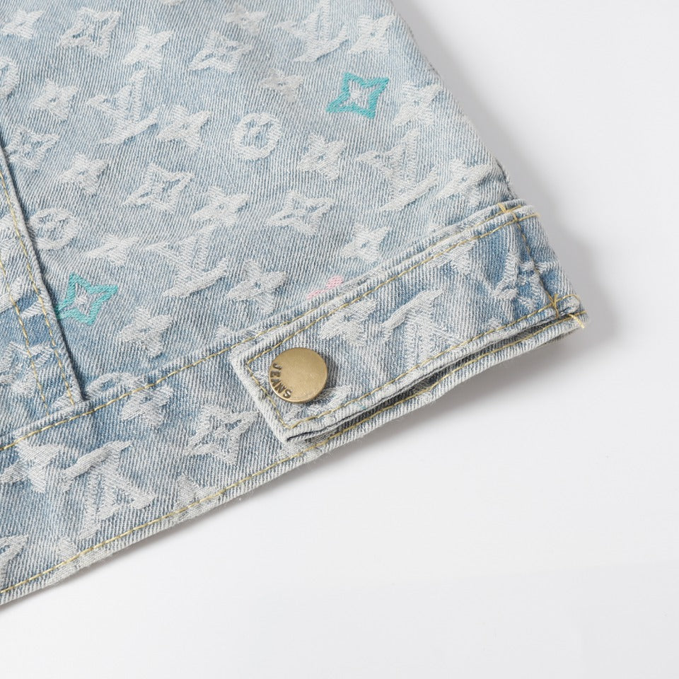 Louis Vuitton Full Monogram Denim Jacket – Washed Cotton Workwear Fit