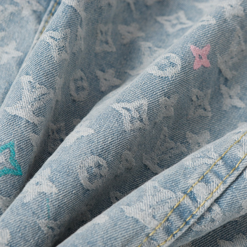 Louis Vuitton Full Monogram Denim Jacket – Washed Cotton Workwear Fit