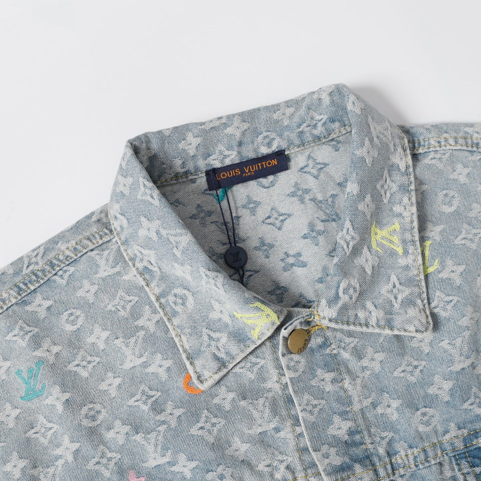 Louis Vuitton Full Monogram Denim Jacket – Washed Cotton Workwear Fit