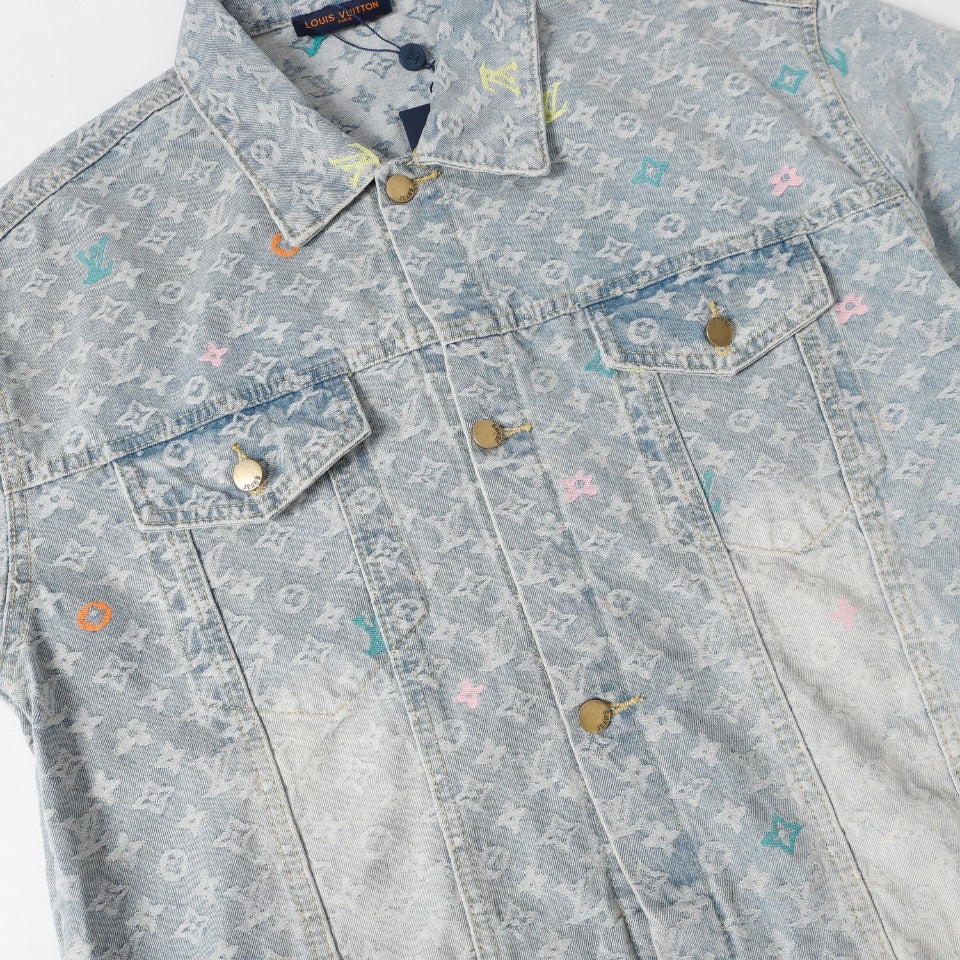Louis Vuitton Full Monogram Denim Jacket – Washed Cotton Workwear Fit