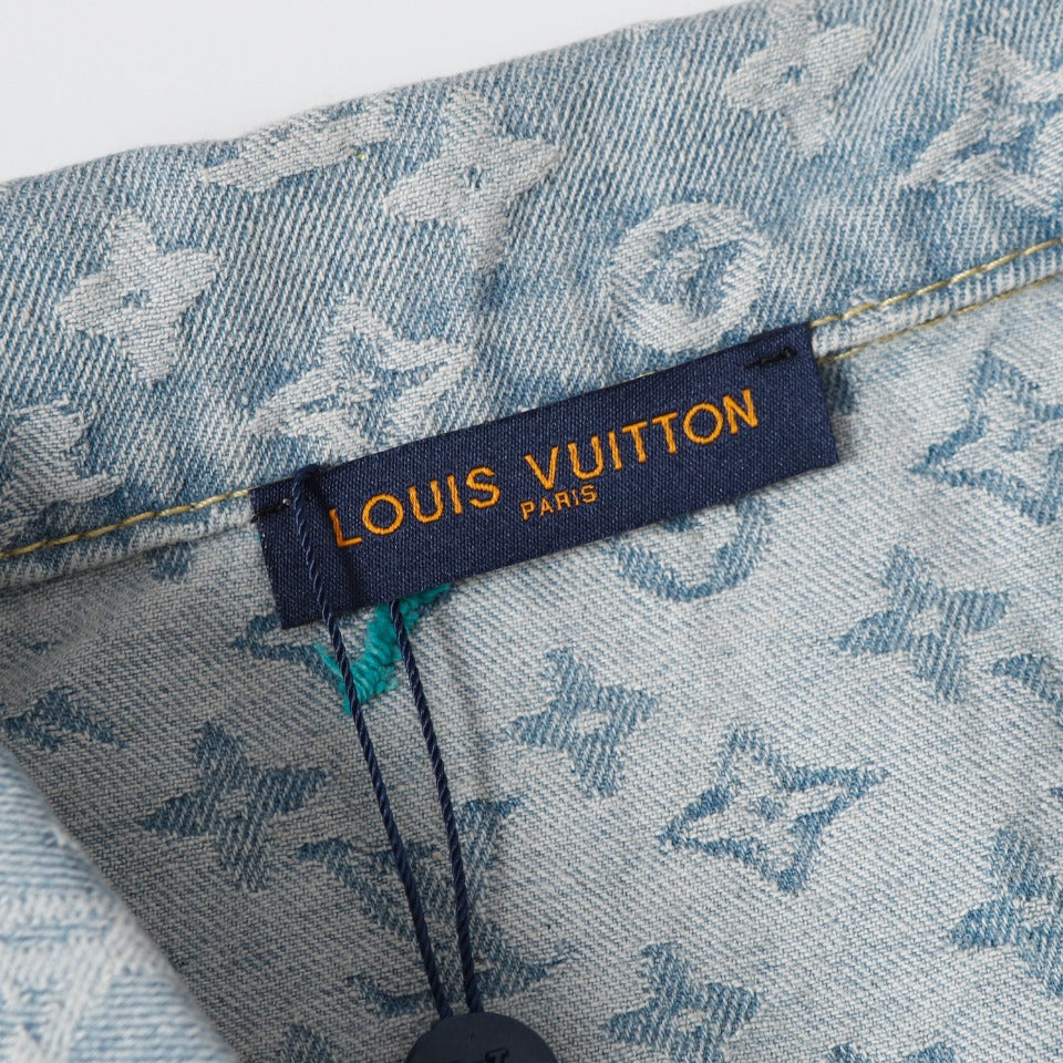 Louis Vuitton Full Monogram Denim Jacket – Washed Cotton Workwear Fit