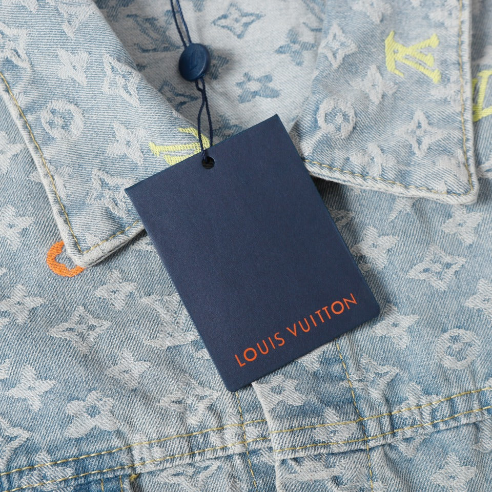 Louis Vuitton Full Monogram Denim Jacket – Washed Cotton Workwear Fit