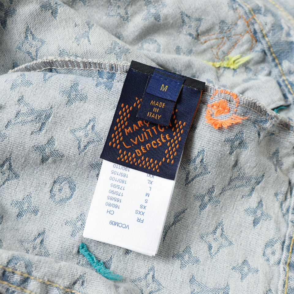 Louis Vuitton Full Monogram Denim Jacket – Washed Cotton Workwear Fit