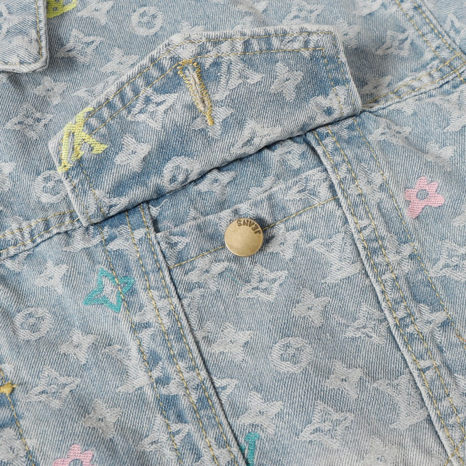Louis Vuitton Full Monogram Denim Jacket – Washed Cotton Workwear Fit