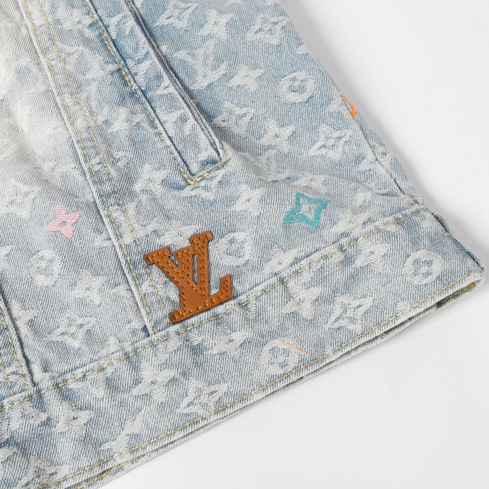 Louis Vuitton Full Monogram Denim Jacket – Washed Cotton Workwear Fit