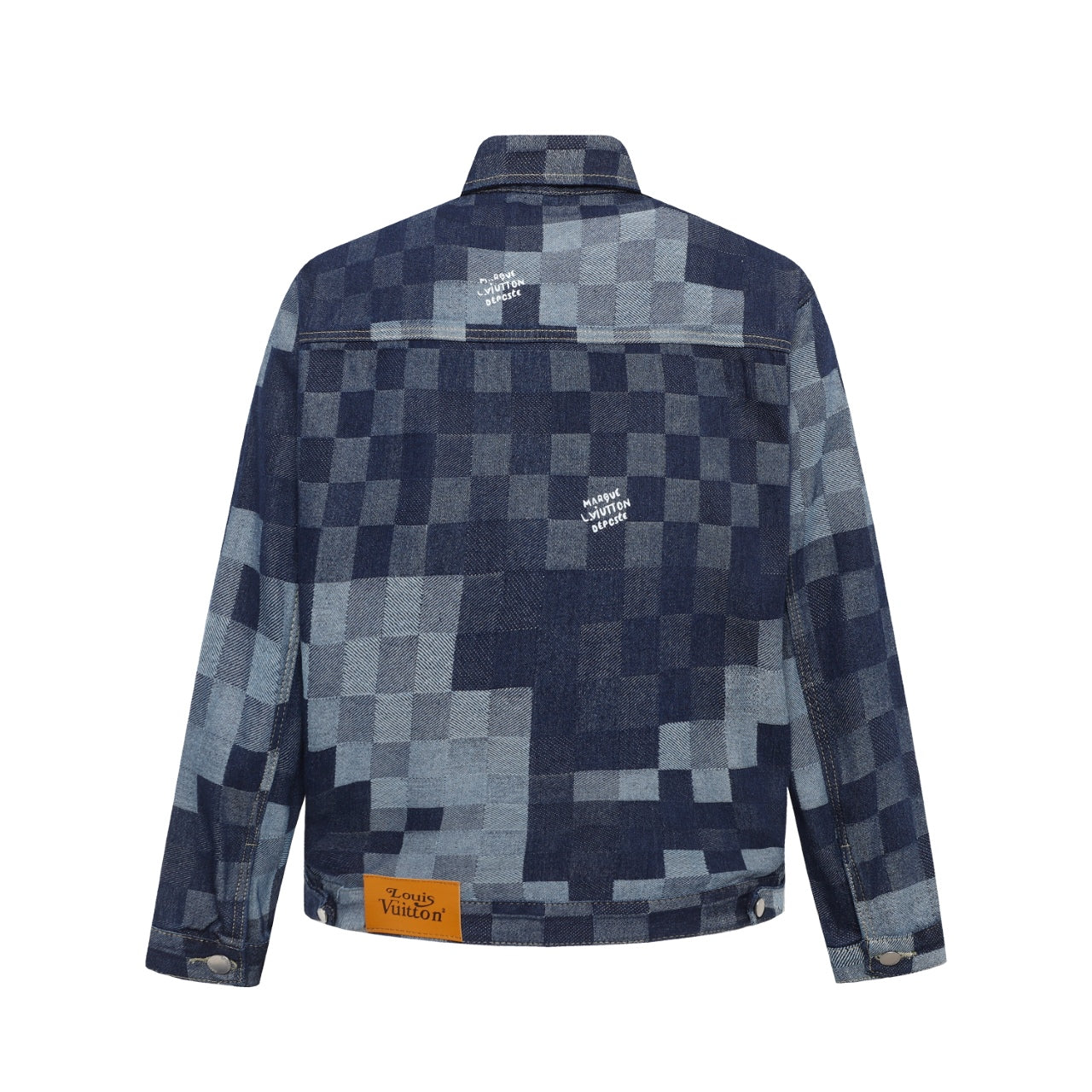 LV Louis Vuitton Mosaic Denim Jacket | Sizes M–XXL