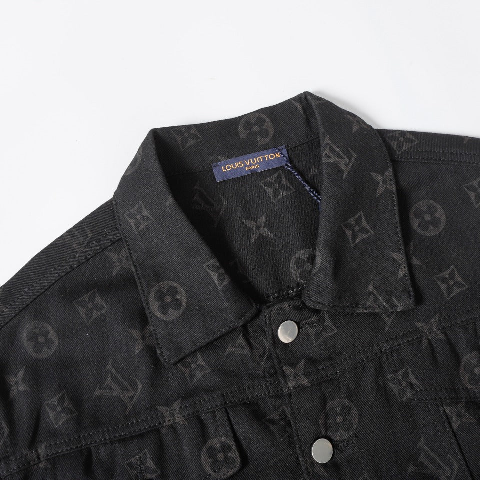 LV Louis Vuitton Monogram Denim Jacket | Sizes M–XXL