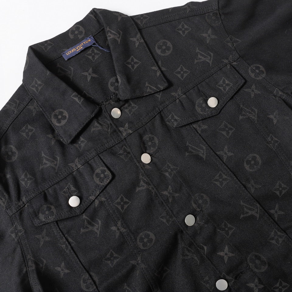 LV Louis Vuitton Monogram Denim Jacket | Sizes M–XXL