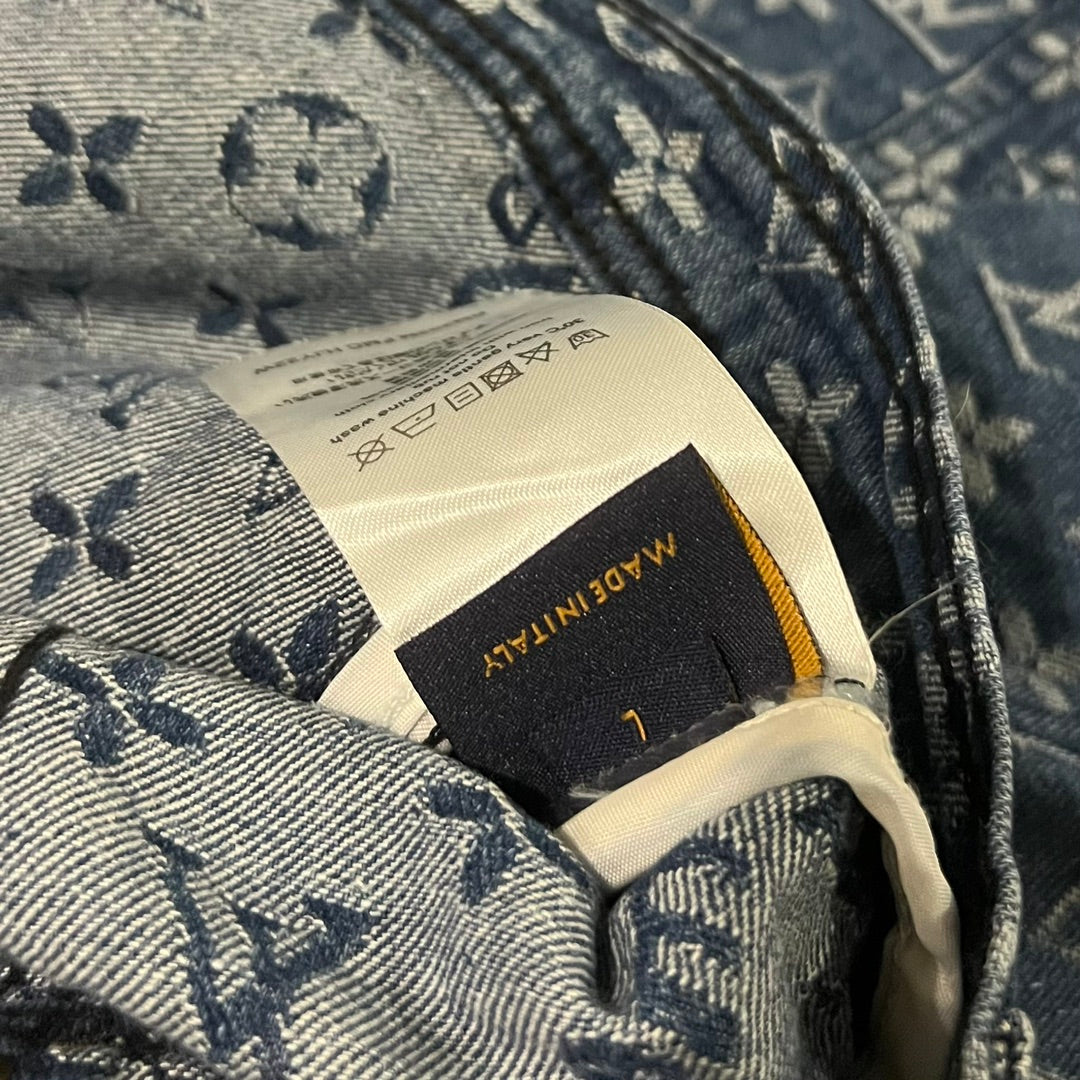 Louis Vuitton × Supreme Monogram Jacquard Denim Jacket | Washed Vintage Finish | Unisex | S–XL