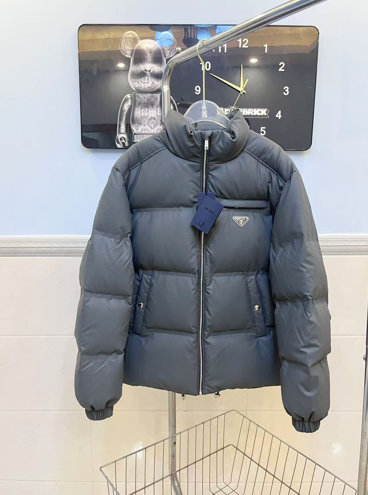 PRADA 0078 Premium Short Puffer Jacket｜90% White Goose Down