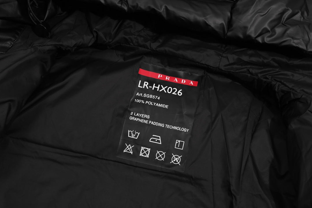 PRADA 24FW Logo Hooded Down Jacket｜Linea Rossa Collection