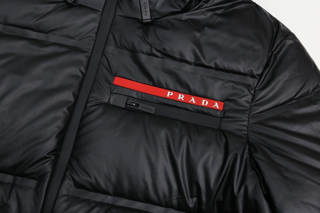 PRADA 24FW Logo Hooded Down Jacket｜Linea Rossa Collection