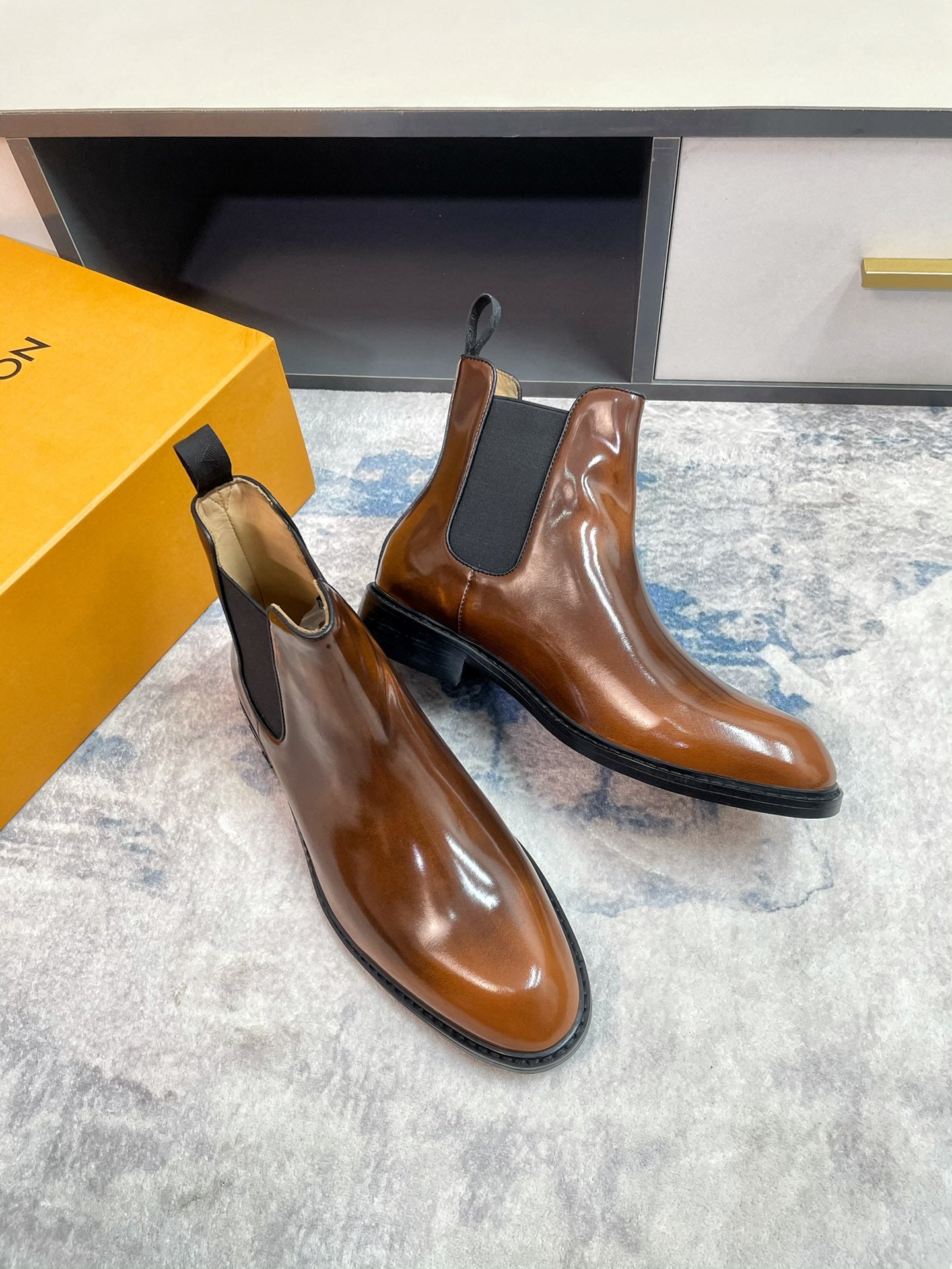 Luxury Italian Leather Dress Shoes – Premium Calf Patent Leather, Handcrafted Quality
