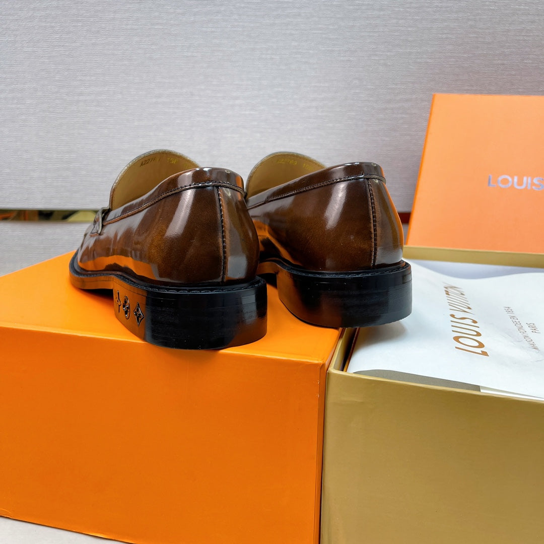 Luxury Italian Leather Dress Shoes – Premium Calf Patent Leather, Handcrafted Quality 35