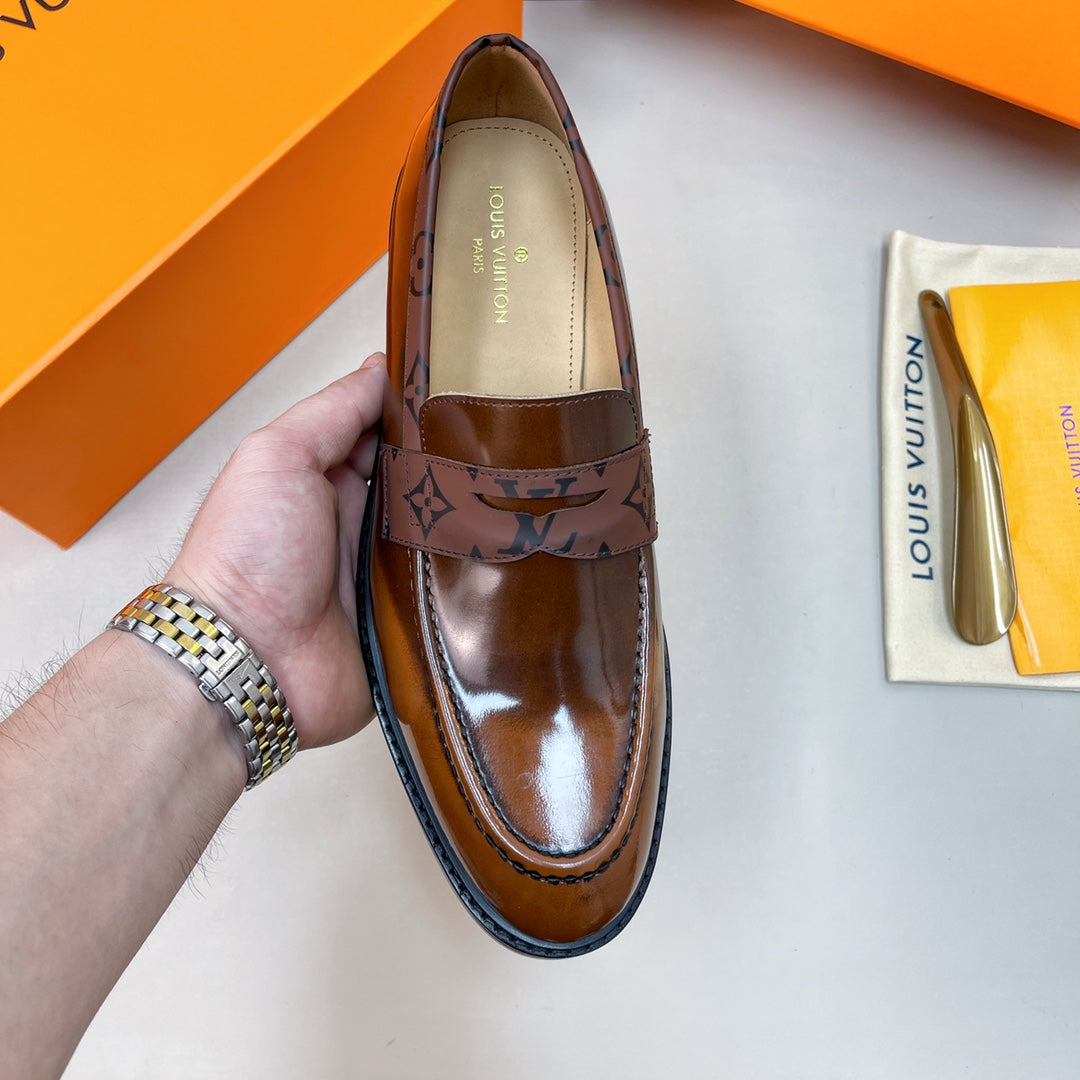Luxury Italian Leather Dress Shoes – Premium Calf Patent Leather, Handcrafted Quality 38