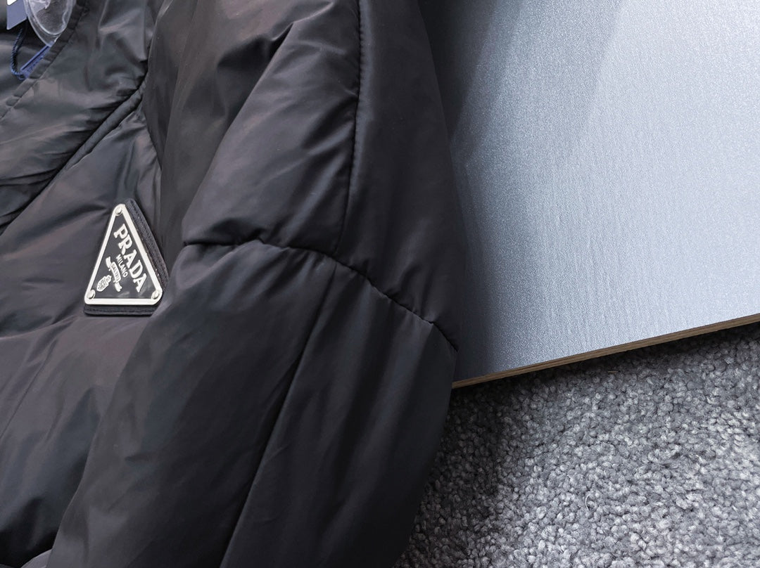 PRADA 2024 FW Premium Goose Down Jacket | Colorblock Design | Unisex | M–3XL