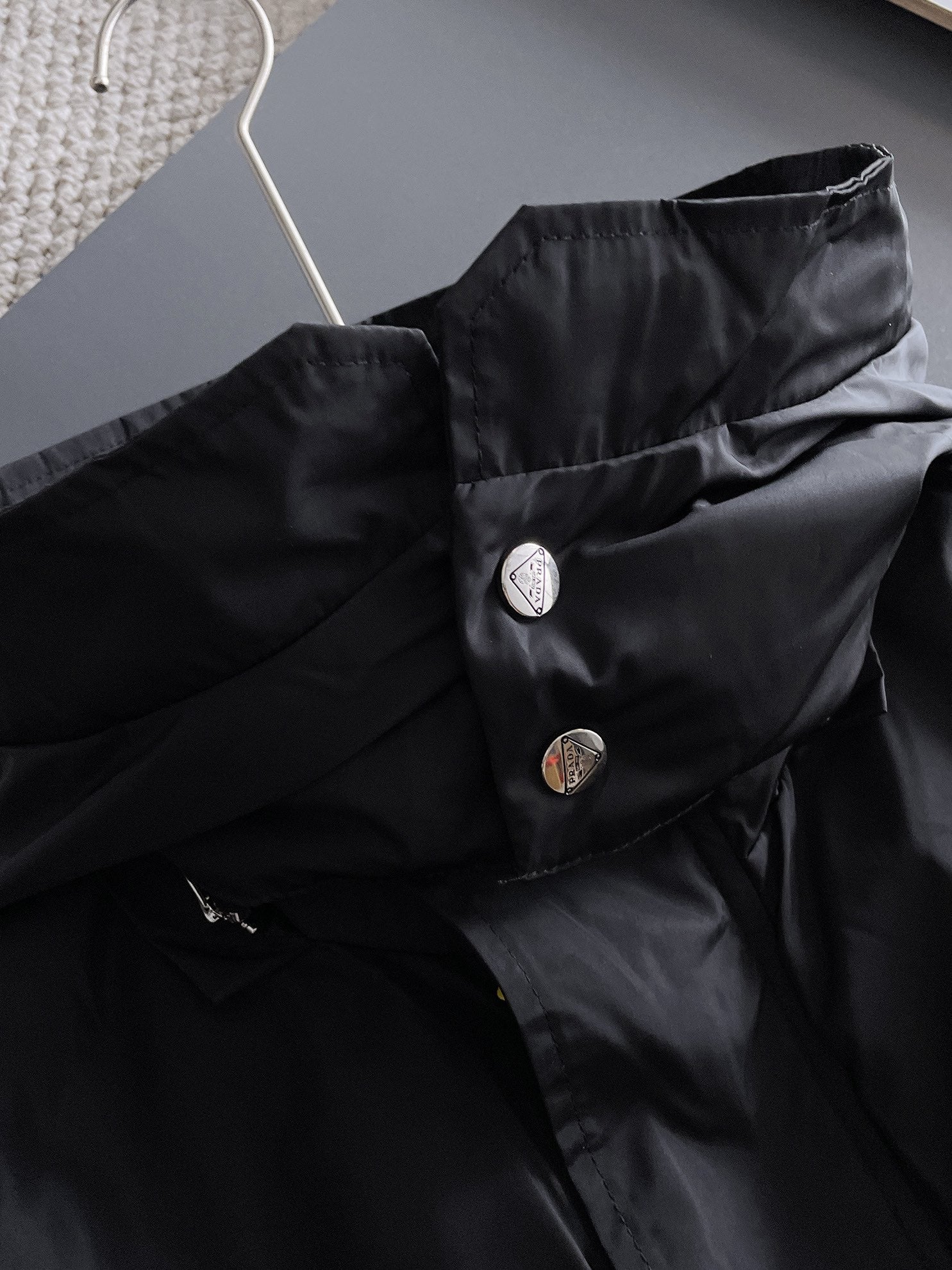 PRADA 2024 FW Premium Goose Down Jacket | Colorblock Design | Unisex | M–3XL