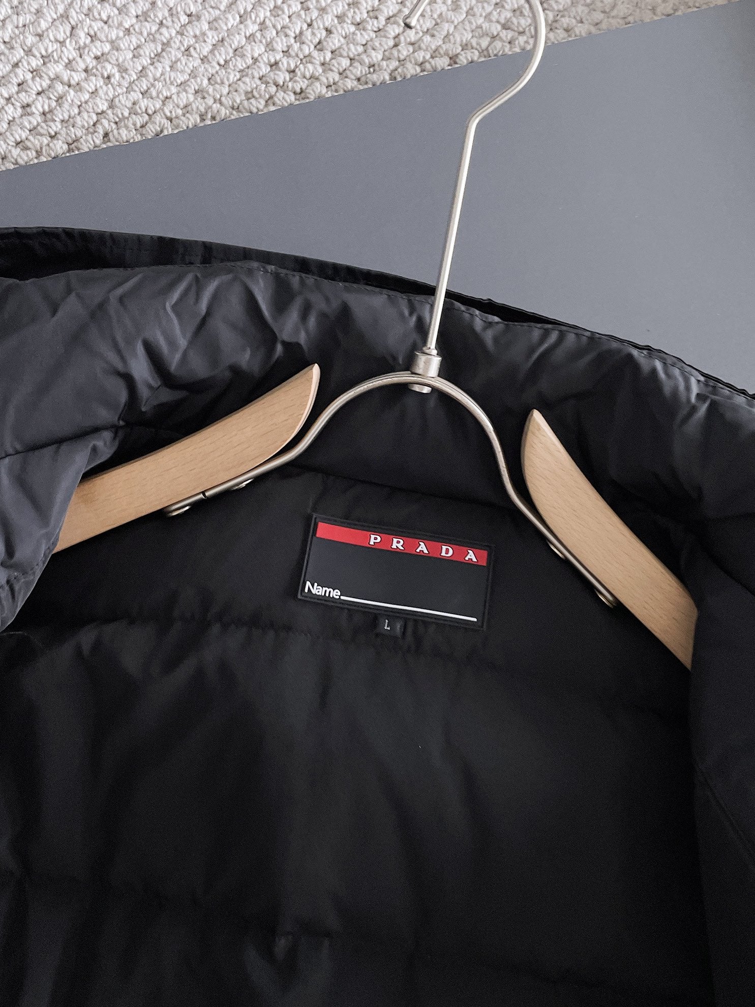 PRADA 2024 FW Premium Goose Down Jacket | Colorblock Design | Unisex | M–3XL