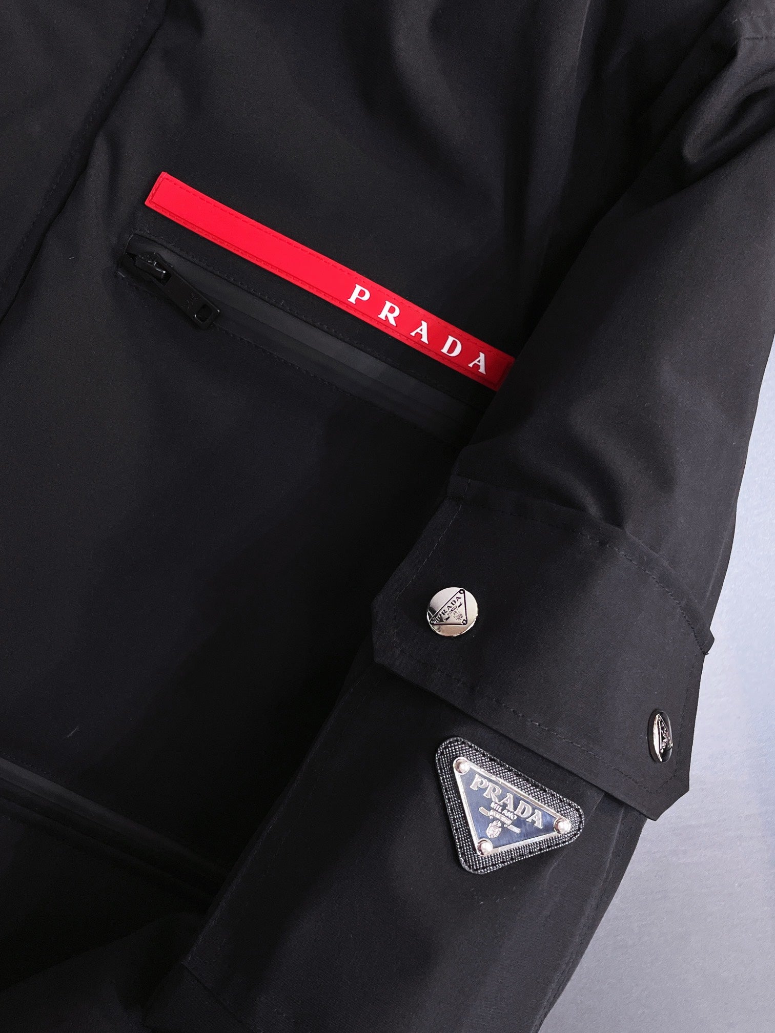 PRADA 2024 FW Premium Goose Down Jacket | Colorblock Design | Unisex | M–3XL