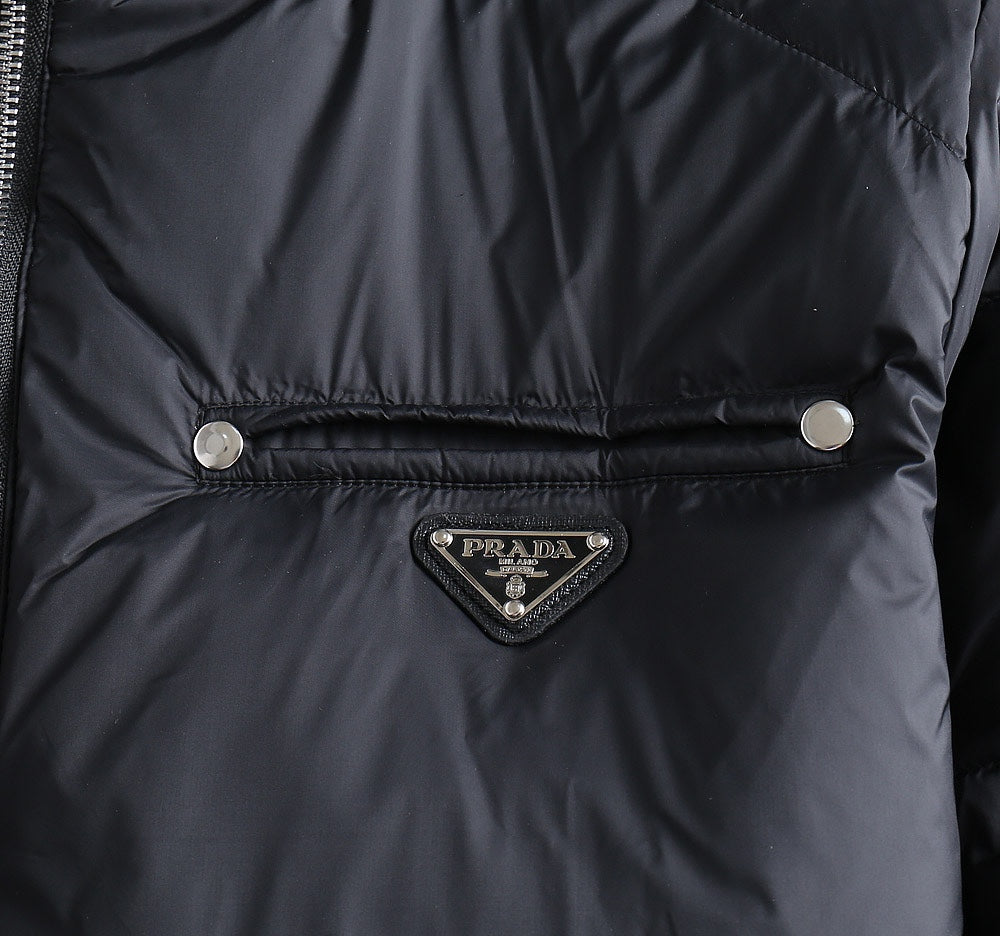 PRADA 2024 FW Luxury Goose Down Jacket | Unisex Colorblock Design | M–3XL